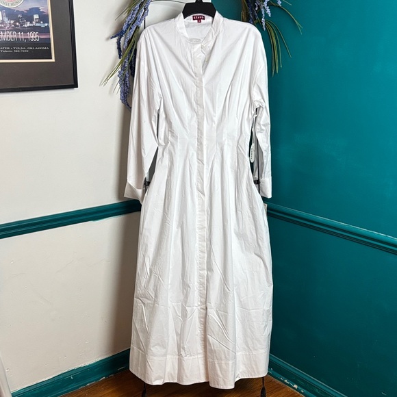 Staud Lorenza midi dress white sold out online - Picture 2 of 15